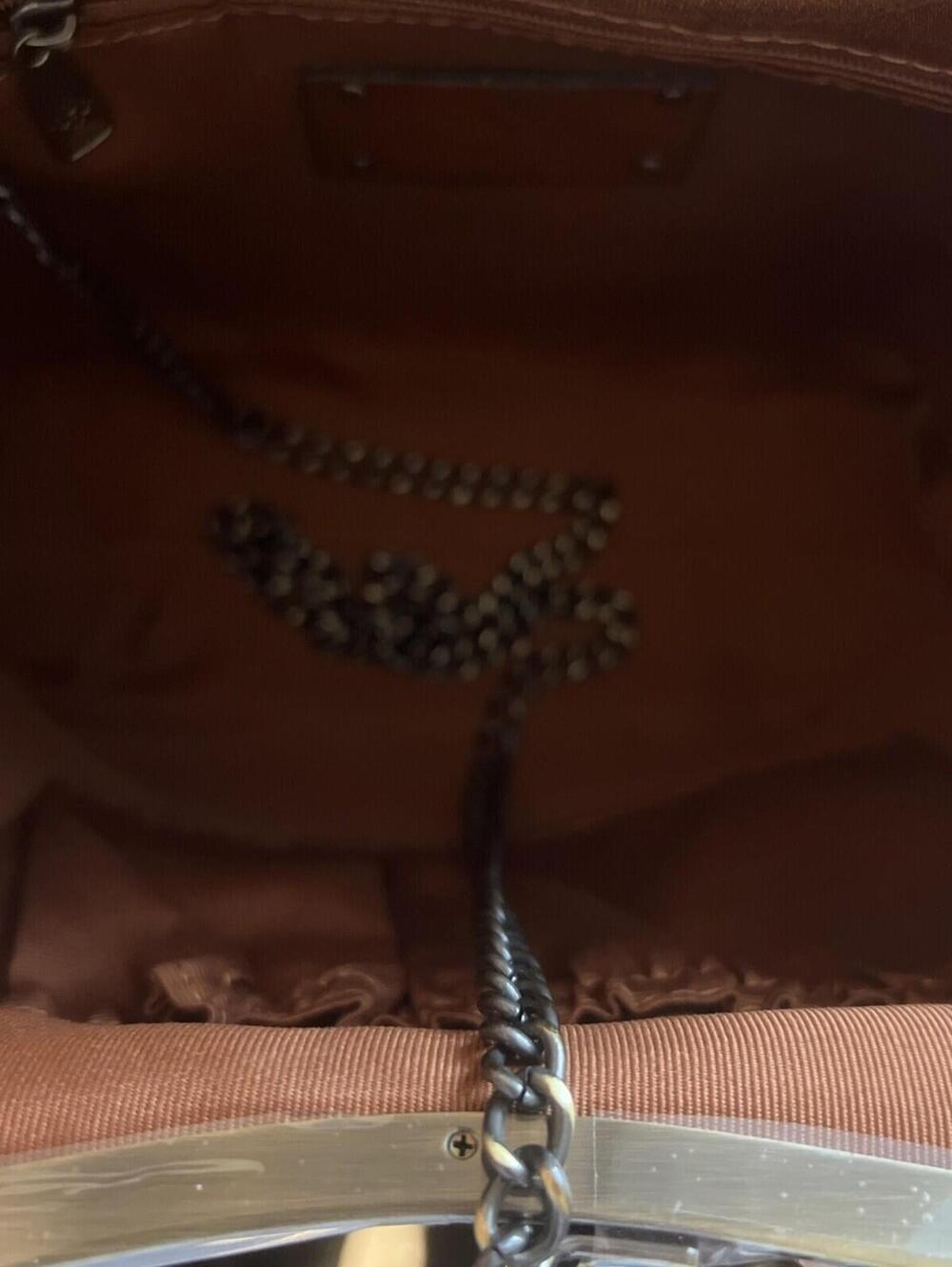 Patricia Nash Laureana Frame Satchel Scalloped Raffia, NWT - Picture 9 of 10